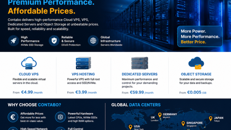 Contabo is a company that provides affordable cloud services and dedicated servers for businesses and developers.