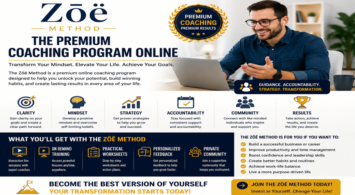 Zōē Method: The Premium Coaching Program Online for Personal and Professional Growth